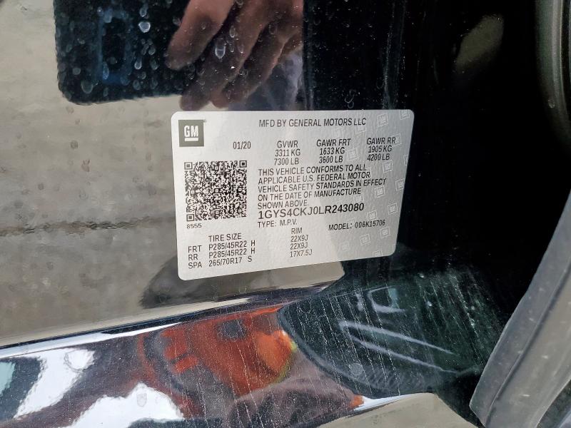 2020 CADILLAC ESCALADE 1GYS4CKJ0LR243080