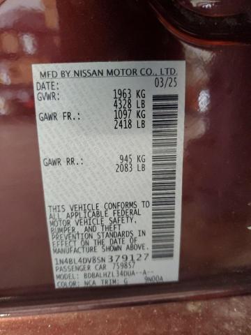 2025 NISSAN ALTIMA SV 1N4BL4DV8SN379127