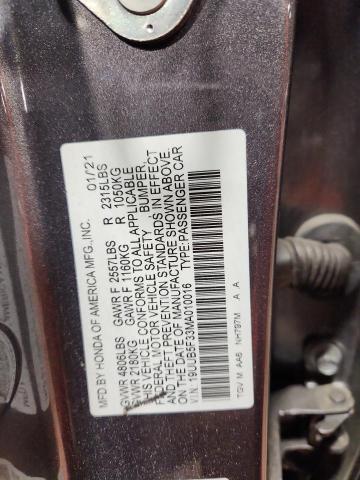 2021 ACURA TLX 19UUB5F33MA010016