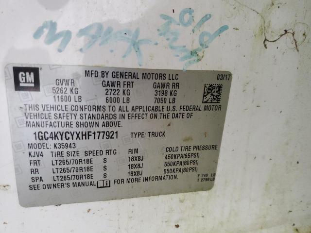 2017 CHEVROLET SILVERADO K3500 1GC4KYCYXHF177921
