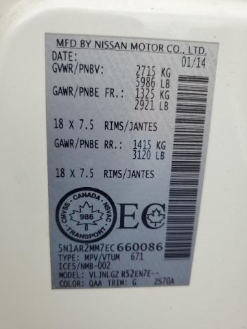 2014 NISSAN PATHFINDER - 5N1AR2MM7EC660086