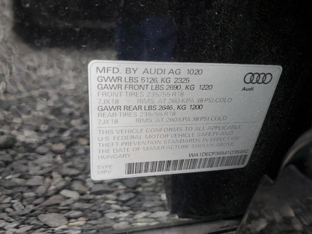 2021 AUDI Q3 PREMIUM WA1DECF36M1038462