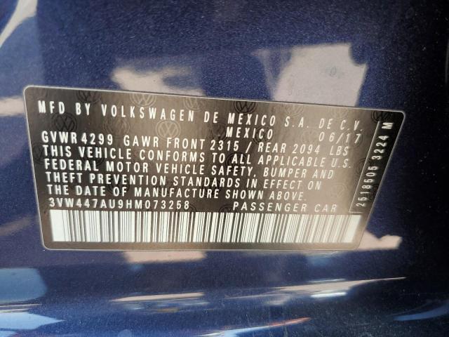 2017 VOLKSWAGEN GTI S/SE 3VW447AU9HM073258