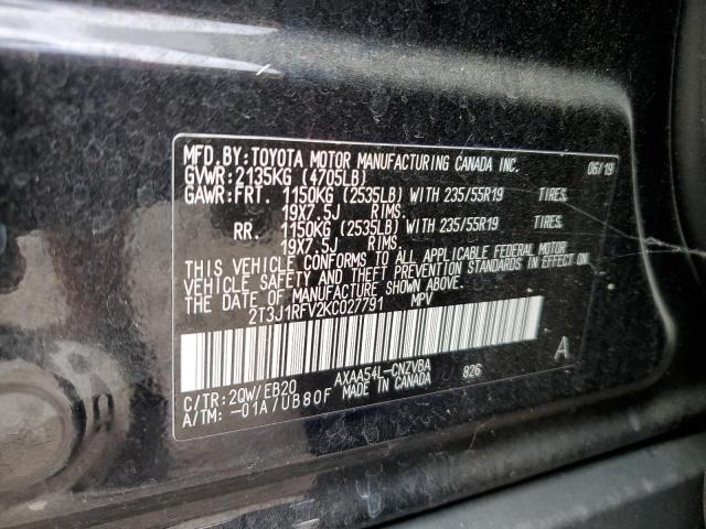 2019 TOYOTA RAV4 ADVENTURE 2T3J1RFV2KC027791