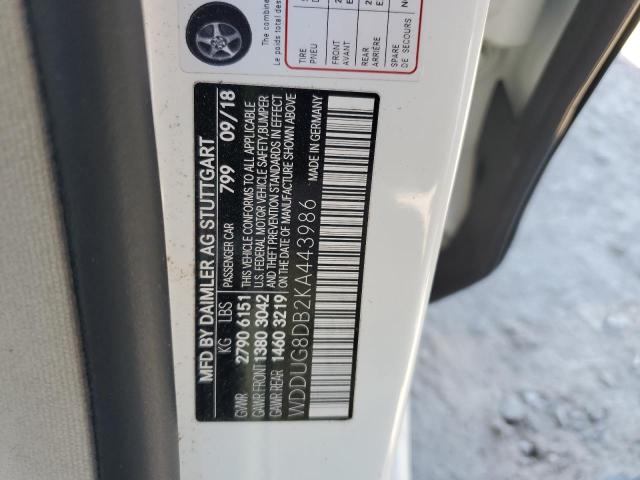 2019 MERCEDES-BENZ S 560 WDDUG8DB2KA443986