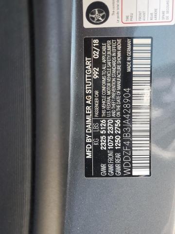 2018 MERCEDES-BENZ E 300 WDDZF4JB3JA428904