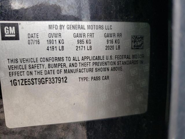 2016 CHEVROLET MALIBU LT 1G1ZE5ST9GF337912