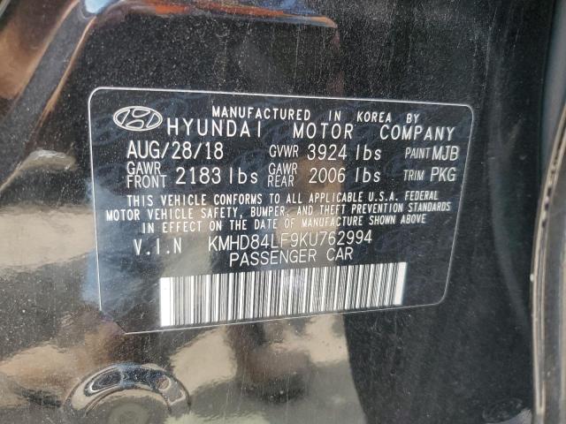 2019 HYUNDAI ELANTRA SE - KMHD84LF9KU762994