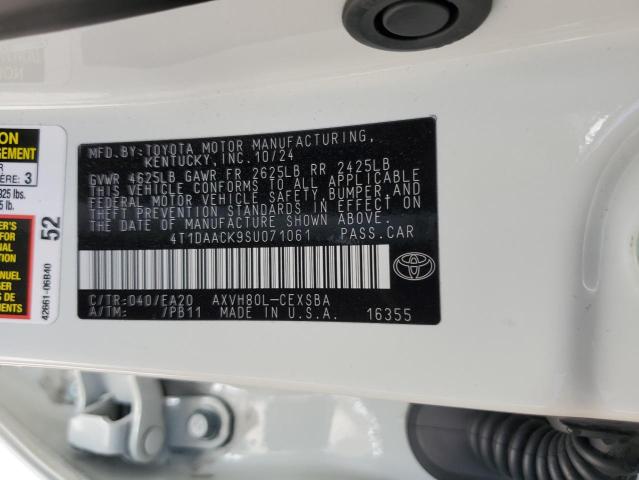 2025 TOYOTA CAMRY XSE 4T1DAACK9SU071061