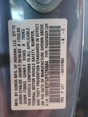 2015 HONDA CIVIC LX 19XFB2F52FE280684