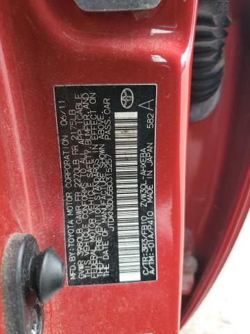 2011 TOYOTA PRIUS - JTDKN3DU5B0315257