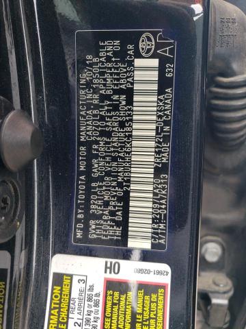 2019 TOYOTA COROLLA L 2T1BURHE6KC185133