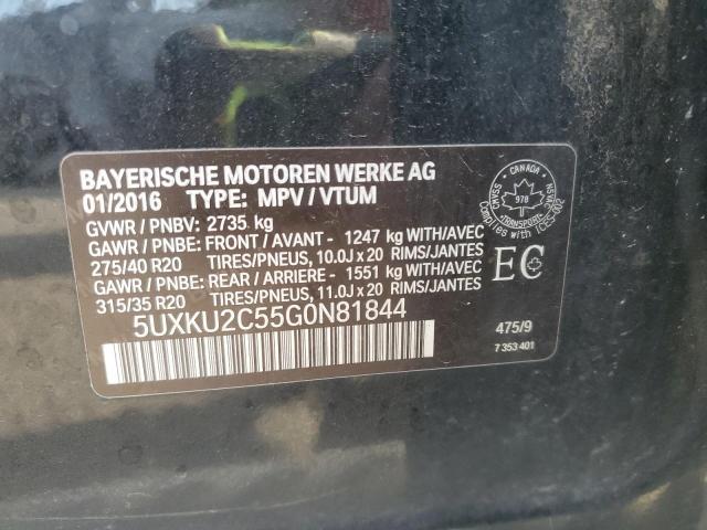 2016 BMW X6 XDRIVE3 5UXKU2C55G0N81844
