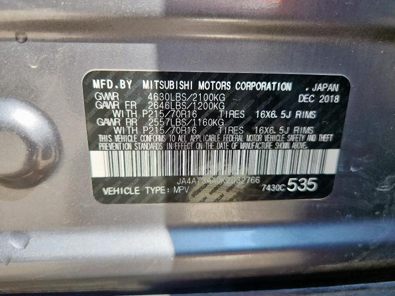 2019 MITSUBISHI ECLIPSE CR - JA4AT3AA0KZ032766