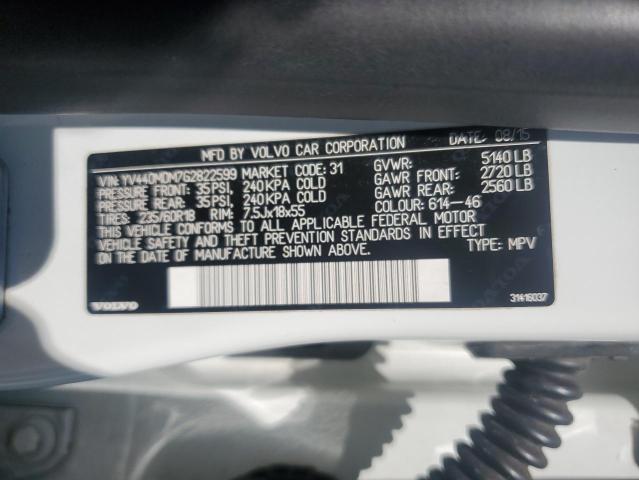 2016 VOLVO XC60 T5 PL YV440MDM7G2822599
