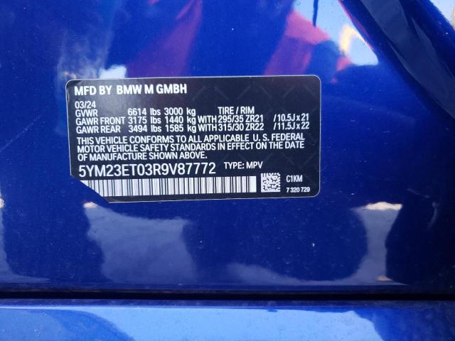 2024 BMW X6 M COMPETITION 5YM23ET03R9V87772