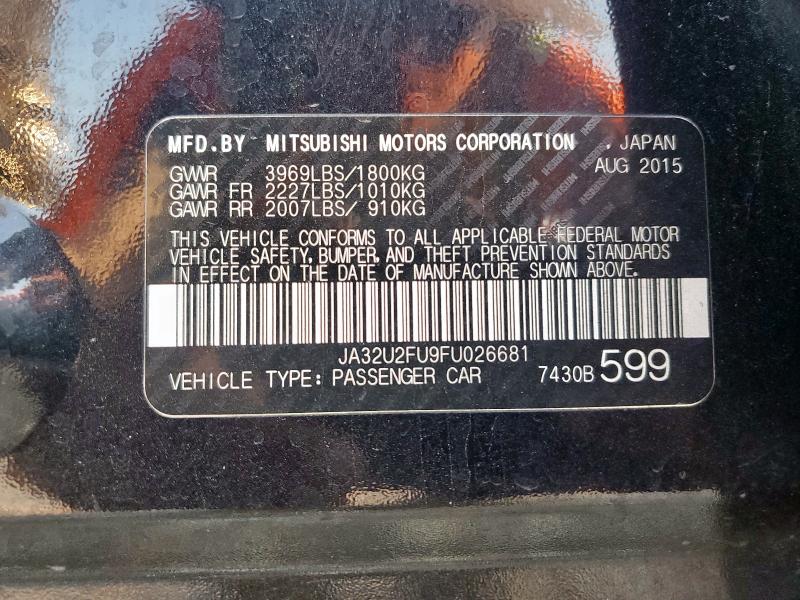 2015 MITSUBISHI LANCER ES JA32U2FU9FU026681
