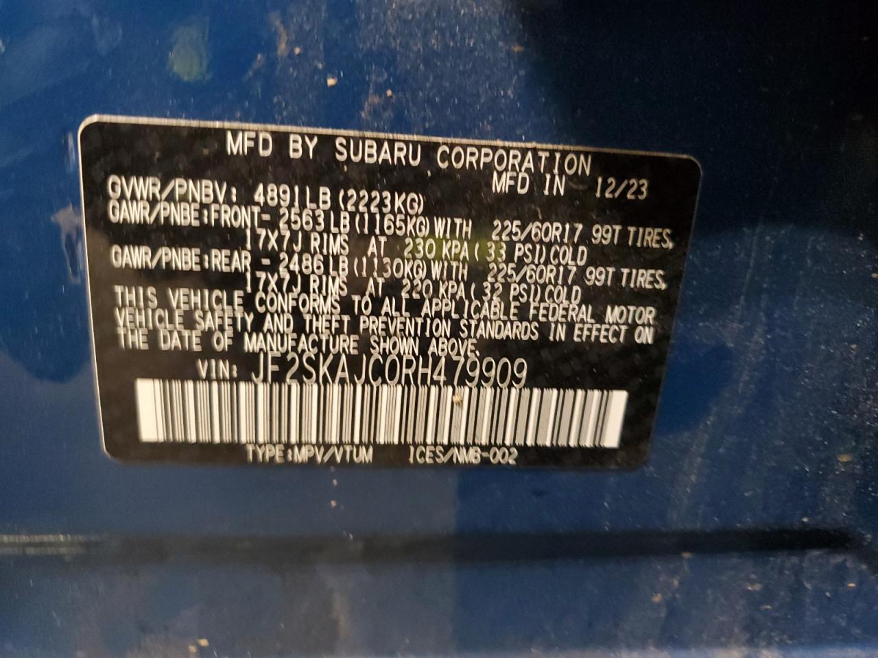 SUBARU FORESTER WILDERNESS