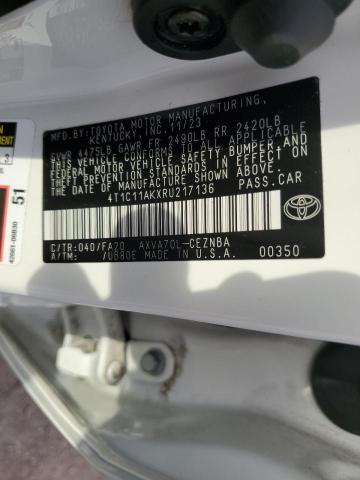 2024 TOYOTA CAMRY LE 4T1C11AKXRU217136