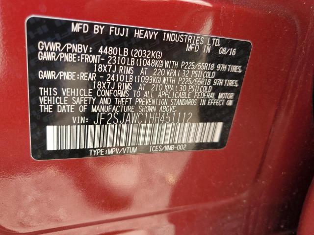 2017 SUBARU FORESTER 2 JF2SJAWC1HH451112