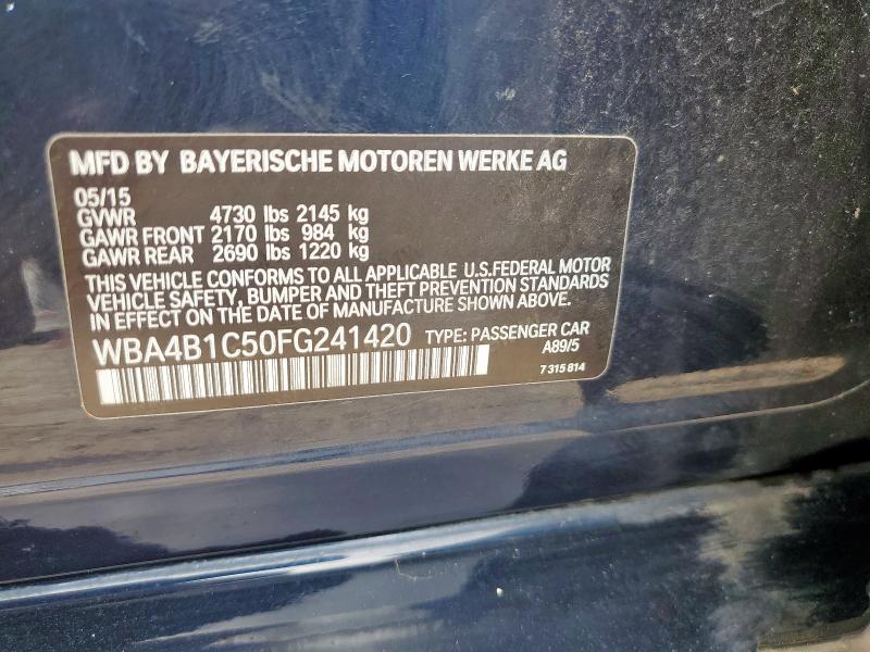 2015 BMW 435 I GRAN WBA4B1C50FG241420