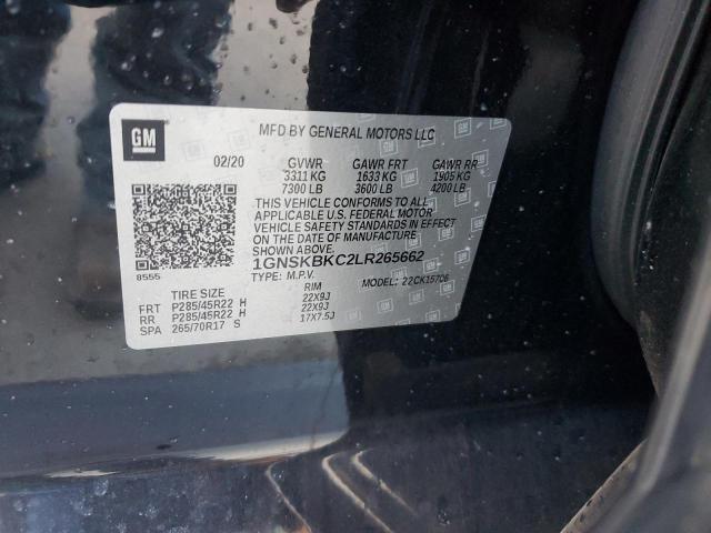 2020 CHEVROLET TAHOE K150 1GNSKBKC2LR265662