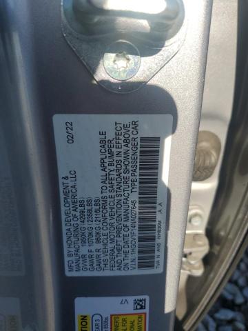 2022 HONDA ACCORD LX 1HGCV1F14NA027645