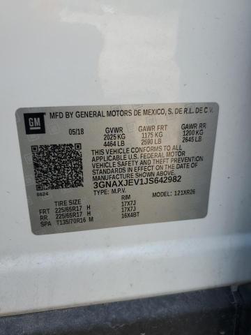 2018 CHEVROLET EQUINOX LT 3GNAXJEV1JS642982