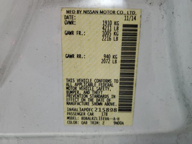 2015 NISSAN ALTIMA 2.5 1N4AL3AP0FC215898