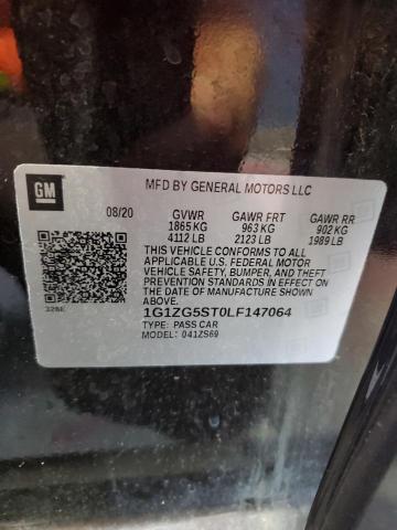 2020 CHEVROLET MALIBU RS - 1G1ZG5ST0LF147064