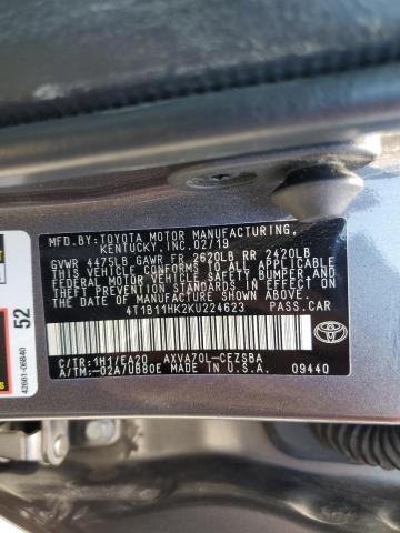 2019 TOYOTA CAMRY 4T1B11HK2KU224623
