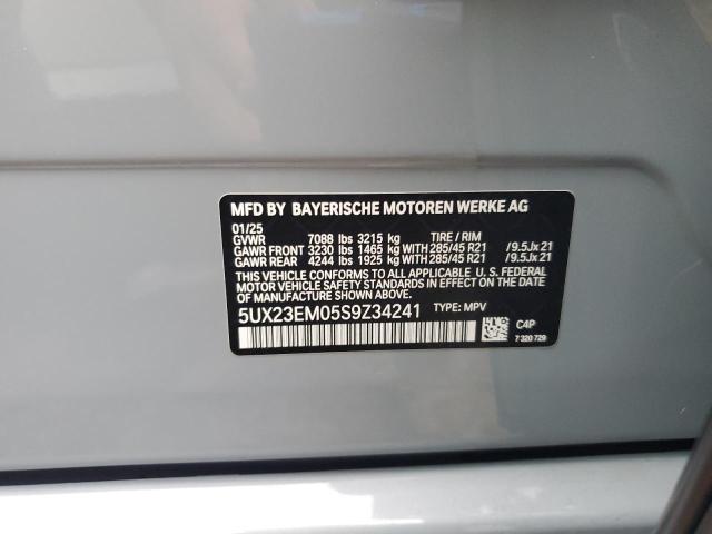 2025 BMW X7 XDRIVE40I 5UX23EM05S9Z34241