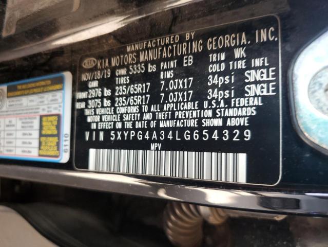 2020 KIA SORENTO L - 5XYPG4A34LG654329