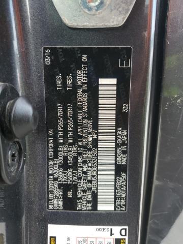 2016 TOYOTA 4RUNNER SR JTEBU5JR0G5331502