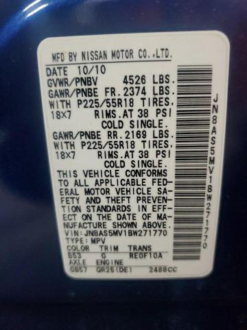 2011 NISSAN ROGUE S - JN8AS5MV1BW271770