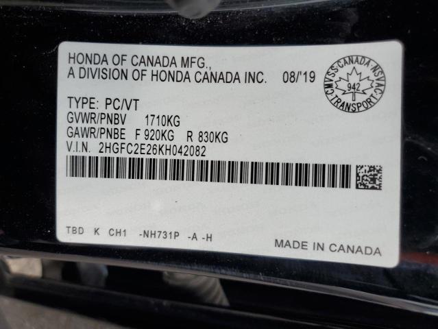 2019 HONDA CIVIC DX 2HGFC2E26KH042082