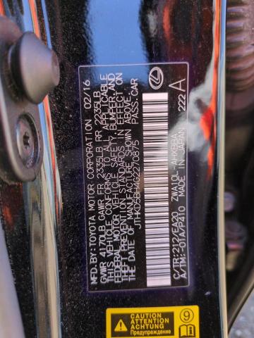2016 LEXUS CT 200 JTHKD5BH4G2270875