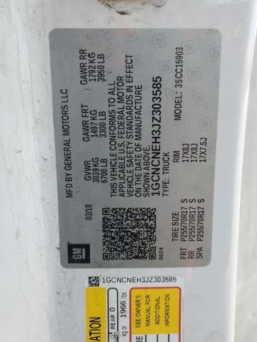 2018 CHEVROLET SILVERADO C1500 1GCNCNEH3JZ303585