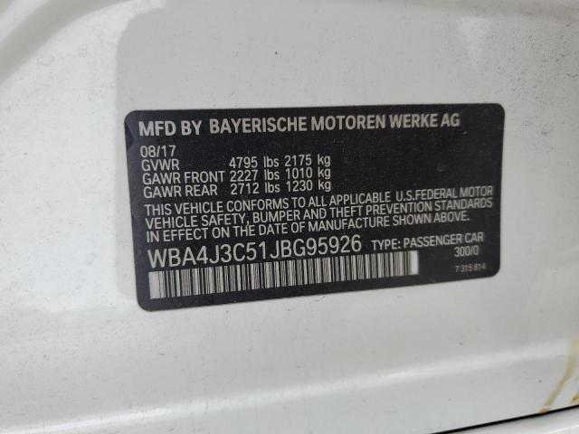2018 BMW 430XI GRAN WBA4J3C51JBG95926