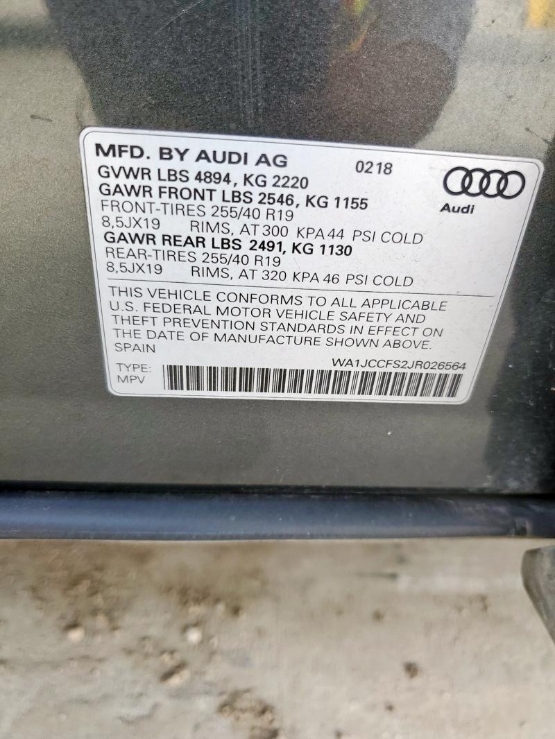 2018 AUDI Q3 PREMIUM PLUS WA1JCCFS2JR026564