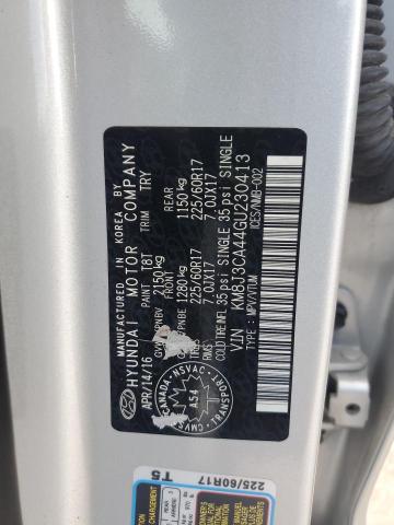 2016 HYUNDAI TUCSON LIM KM8J3CA44GU230413