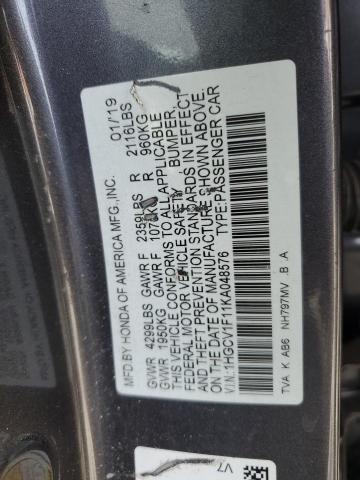 2019 HONDA ACCORD LX 1HGCV1F11KA048576