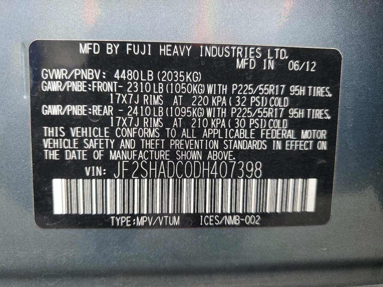 SUBARU FORESTER 2.5X PREMIUM