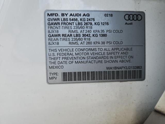 2018 AUDI Q5 PREMIUM WA1BNAFY2J2132853