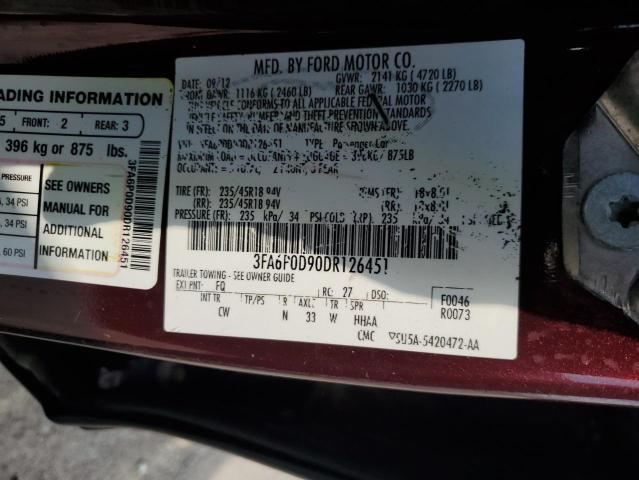 2013 FORD FUSION TITANIUM - 3FA6P0D90DR126451