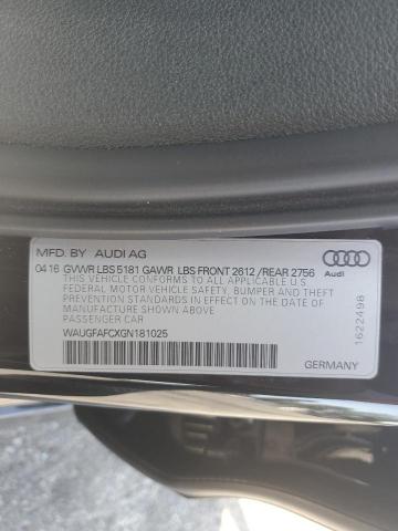 2016 AUDI 100 QUATRO WAUGFAFCXGN181025