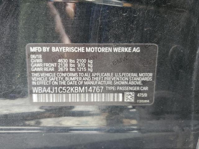 2019 BMW 430I GRAN - WBA4J1C52KBM14767