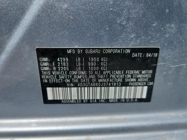 2018 SUBARU IMPREZA PR 4S3GTAB60J3741813