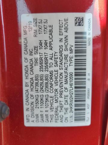 2020 HONDA CR-V LX 2HKRW2H27LH610590