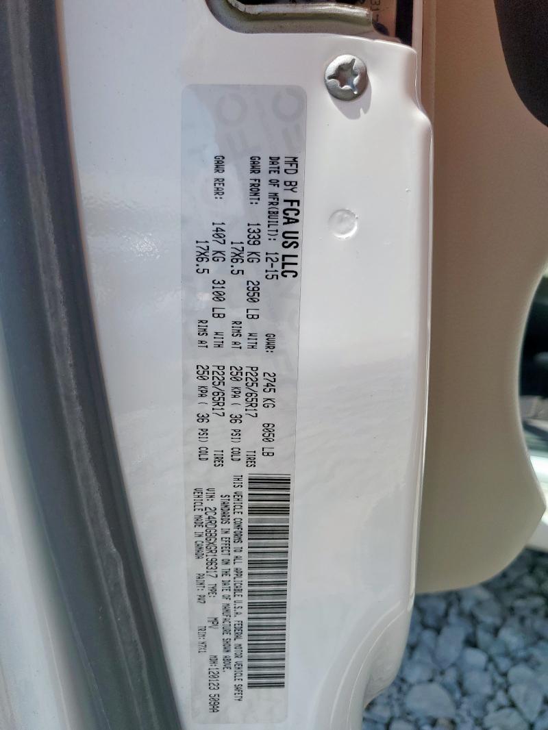 2016 DODGE GRAND CARAVAN SE 2C4RDGBGXGR196317